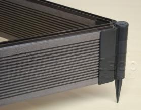 Угловой поворотный элемент для доски клумб, цветочниц и грядок 300 мм