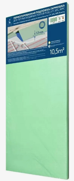 SOLID LVT зеленая, перфор. «ГАРМОШКА»